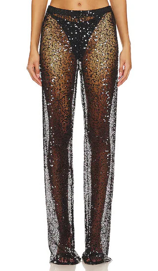 Sequins Wide Leg Pant in Black001 | Revolve Clothing (Global)
