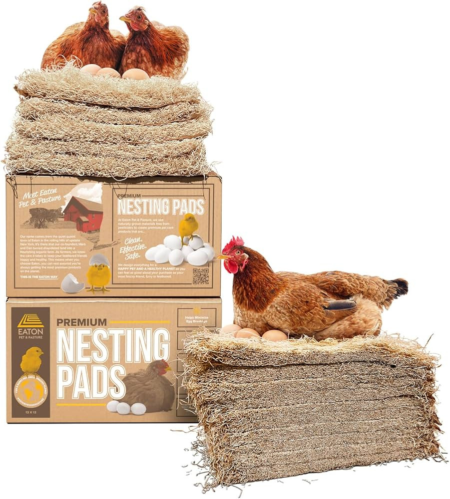 Eaton Pet and Pasture, Premium Laying Hen Nesting Pads, USA Grown & Sustainably Harvested, 13 x 1... | Amazon (US)