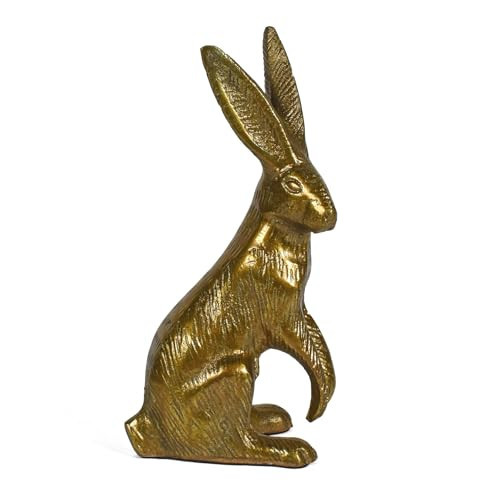The Barrington Garage Standing Bunny Rabbit 7" Cast Metal Figurine, Antique Brass | Amazon (US)