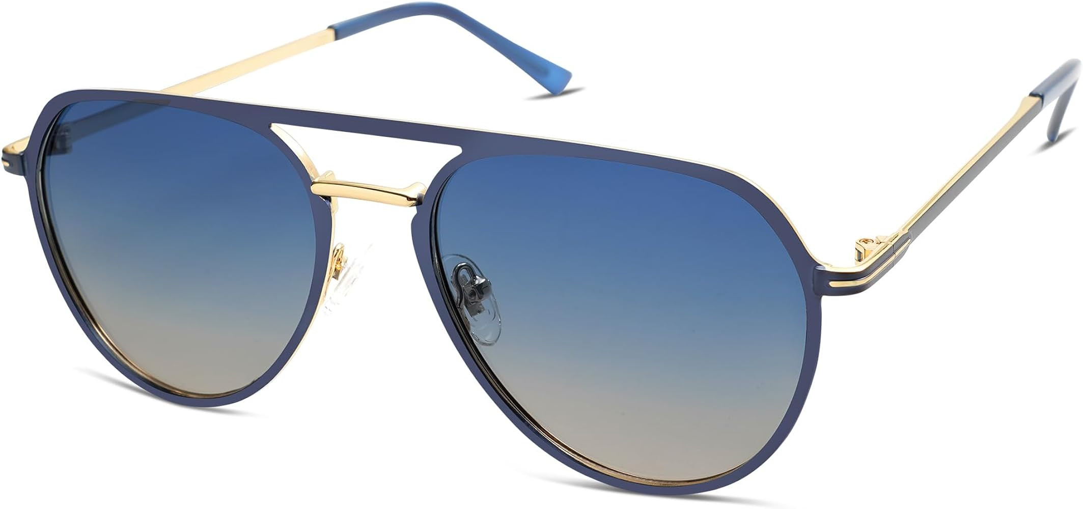 SOJOS Trendy Aviator Polarized Sunglasses for Women Men Retro Shades Classic Metal Sun Glasses SJ... | Amazon (US)