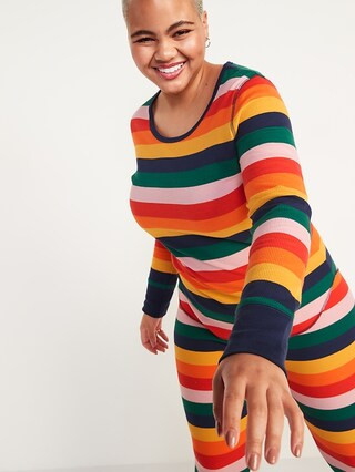 Matching Printed Thermal-Knit Long-Sleeve Pajama Top for Women | Old Navy (US)