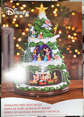 Disney Animated Holiday Tree with Music and LED Lights, 8 Classic Holiday Songs | eBay US