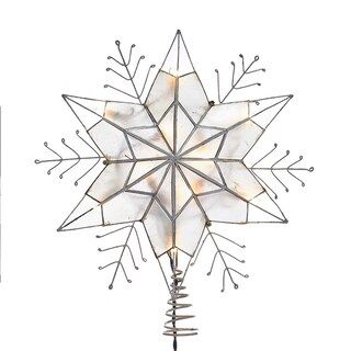 KSA 14" Lighted Silver Snowflake Star Christmas Tree Topper, Clear Lights | Michaels | Michaels Stores