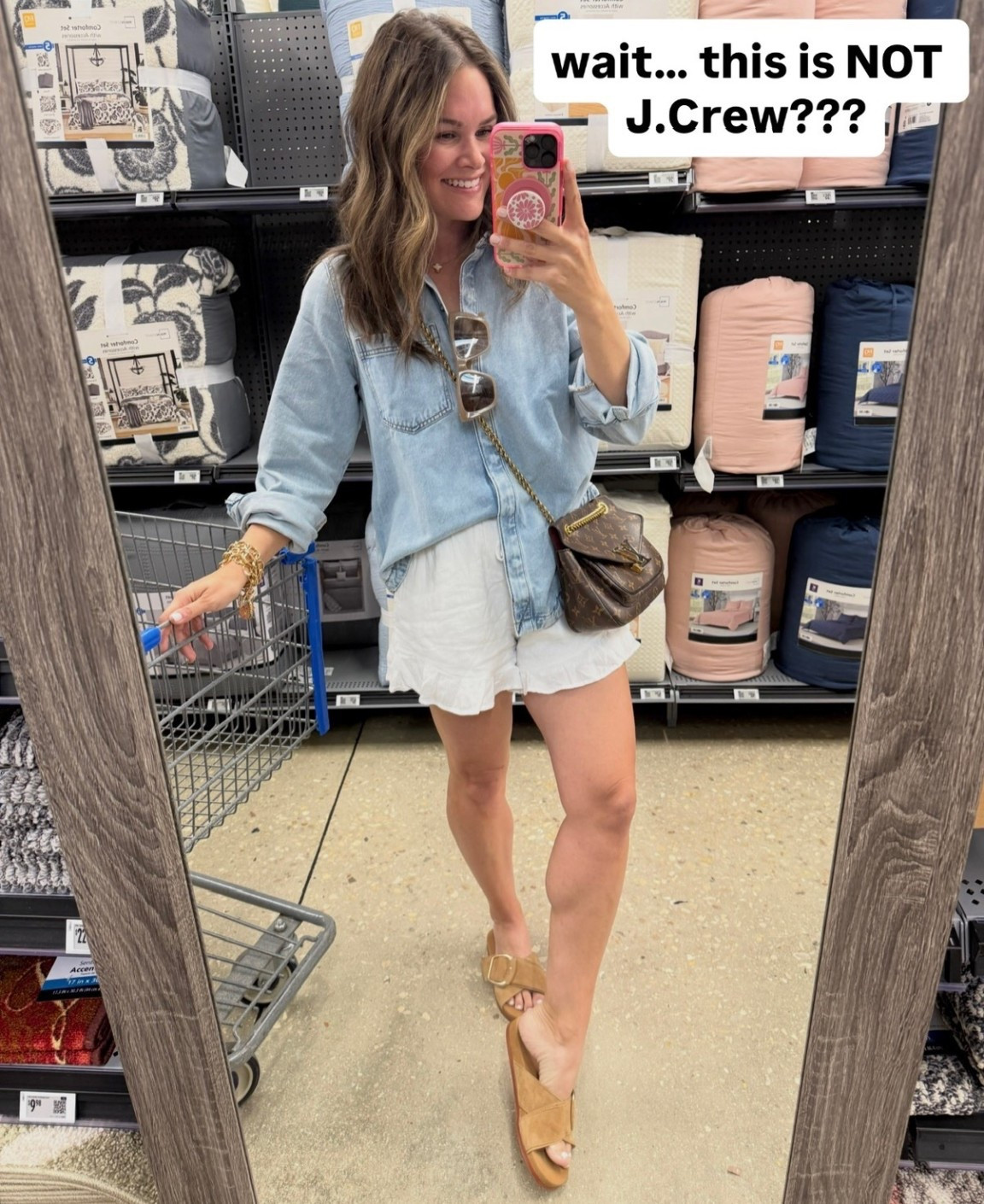 This chambray top is giving J.Crew in the best way! I style this so many ways — with shorts, pants, skirts, as a coverup, even to brunch. And it’s part of the Target Circle sale

#LTKdayinmylife #LTKSaleAlert #LTKootd