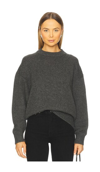The Cashmere Signature Crew in Charcoal | Revolve Clothing (Global)
