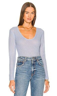 Vince Scoop Neck Pullover Sweater in Light Peri Blue from Revolve.com | Revolve Clothing (Global)