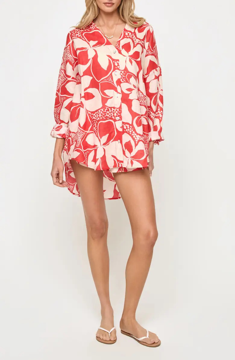 Rio Linen Cover-Up Tunic | Nordstrom