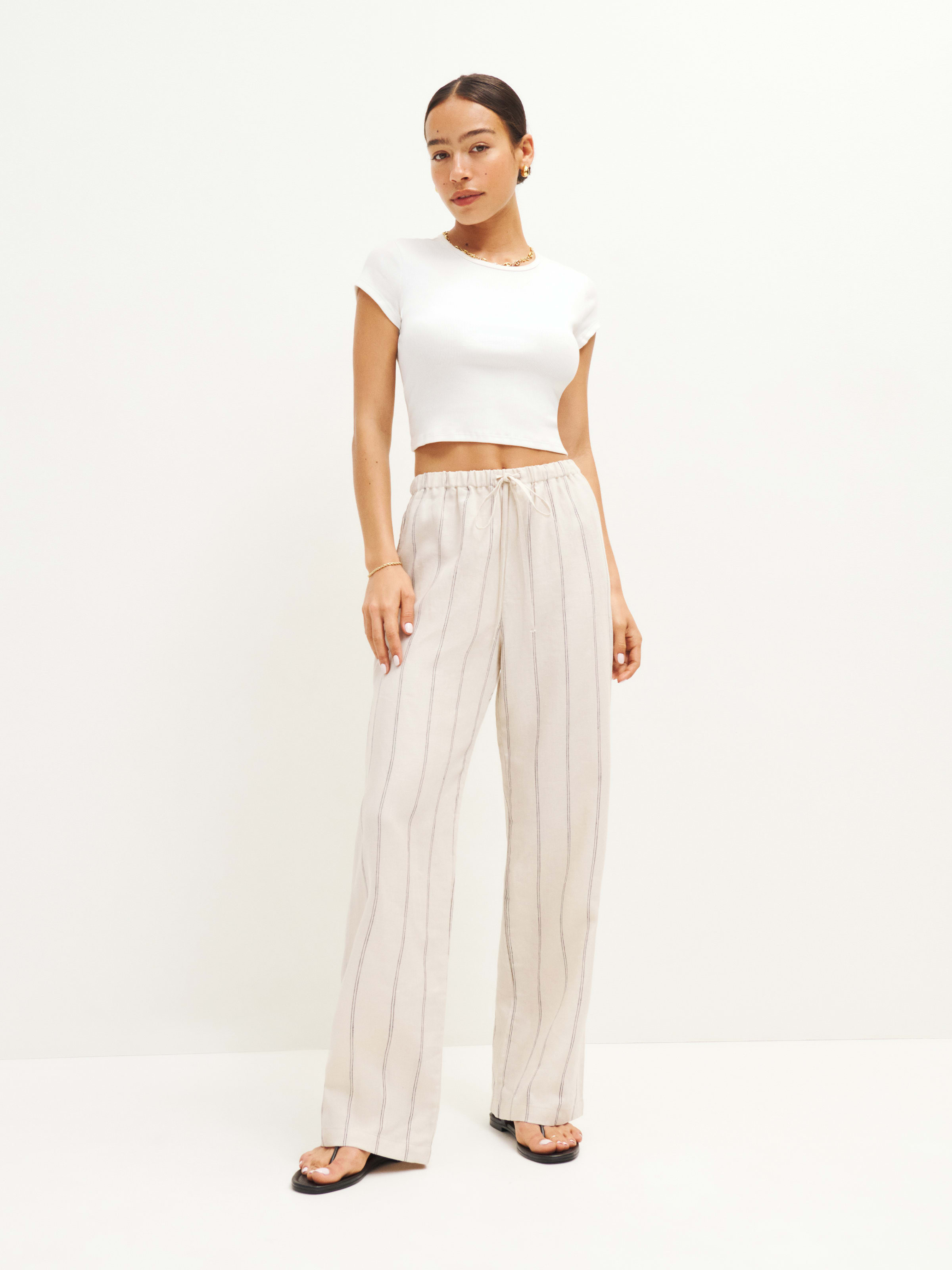 Olina Linen Pant | Reformation (Global)