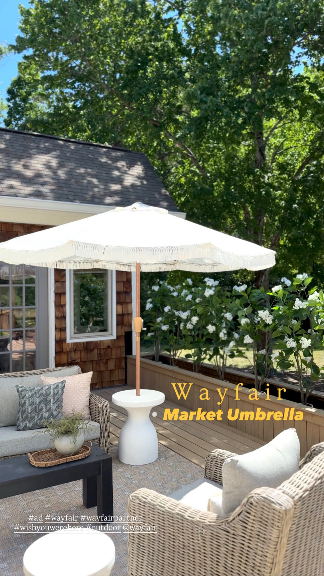 #ad  #wayfair #wishyouwerehere #outdoor #wayfairpartner

Thanks to @wayfair my outdoor space feels both beautiful and functional for Summer entertaining! ☀️

Market umbrella | summer entertaining | affordable outdoor decor | umbrella stand 

#LTKSaleAlert #LTKHome #LTKSeasonal