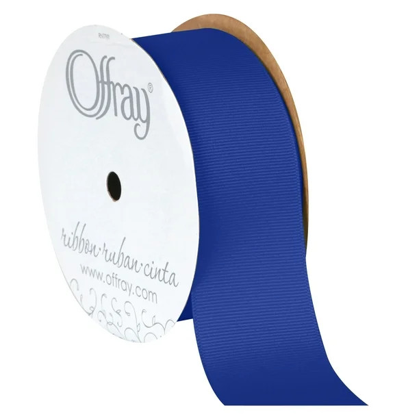 Offray Ribbon, Century Blue 1 1/2 inch Grosgrain Polyester Ribbon for Sewing, Crafts, and Gifting... | Walmart (US)