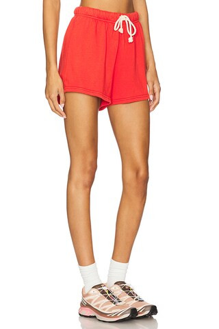 French Terry Sweat Shorts in Poppy Red | Revolve Clothing (Global)