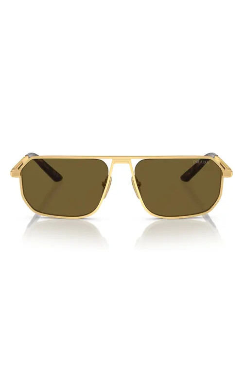 Prada 59mm Pillow Sunglasses in Matte Gold at Nordstrom | Nordstrom