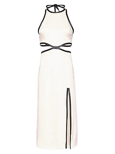 Delmore Cutout Linen Midi-Dress | Saks Fifth Avenue