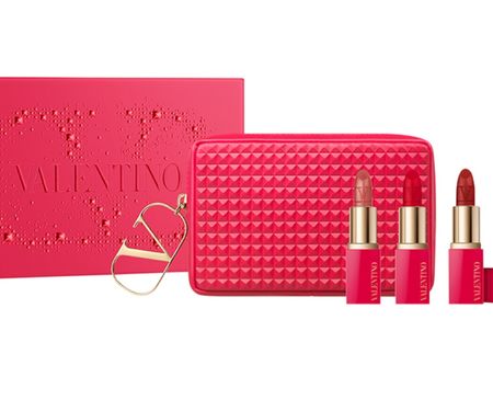 A mini lipstick set by Valentino, featuring the iconic colors of Rosso Valentino and a couture pouch—a perfect way to celebrate the season.

#LTKSeasonal #LTKbeauty #LTKHoliday