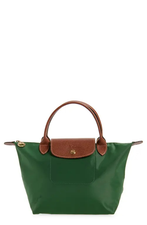 Longchamp Small Le Pliage Original Top Handle Bag in British Green at Nordstrom | Nordstrom