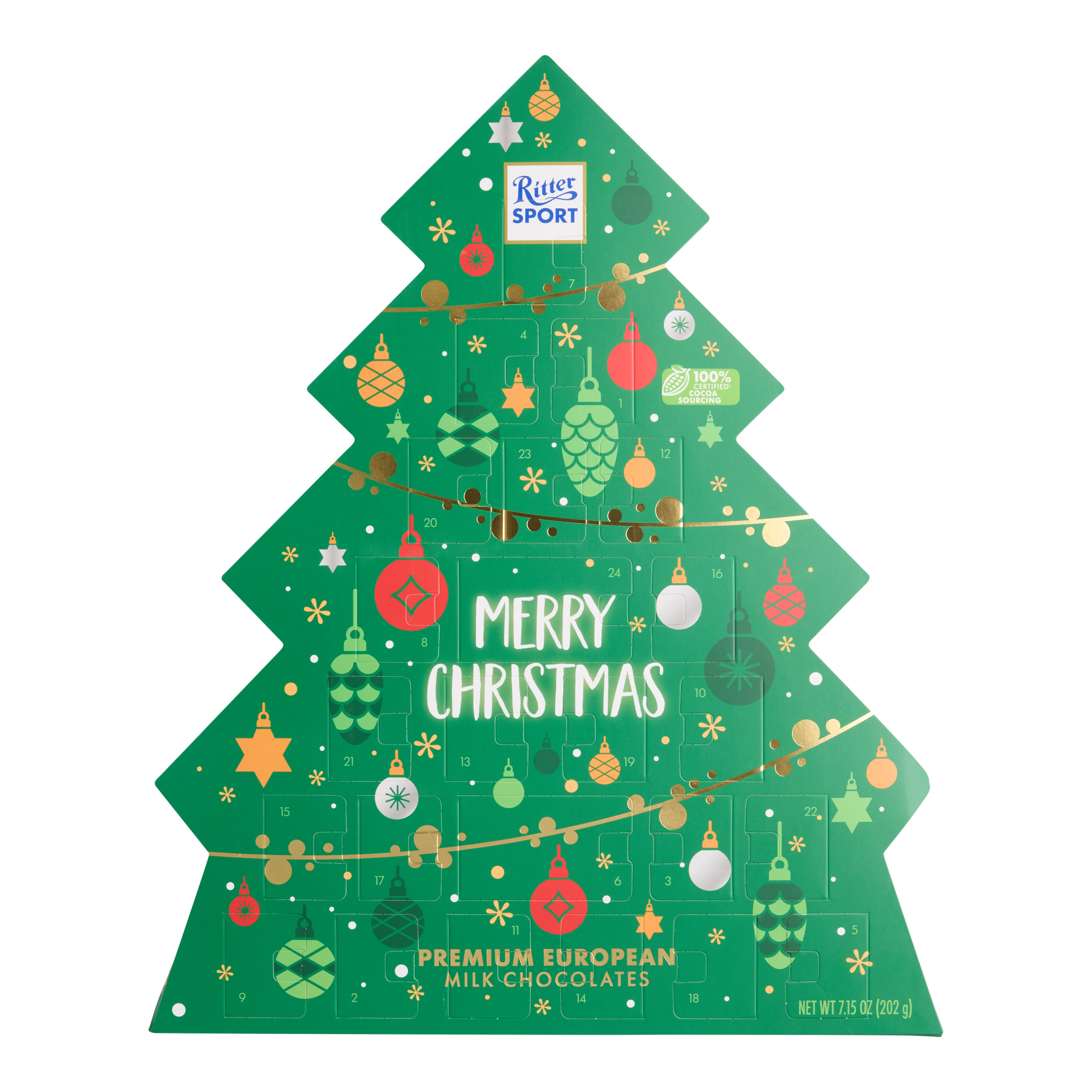 Ritter Sport Chocolates Holiday Tree Advent Calendar | World Market