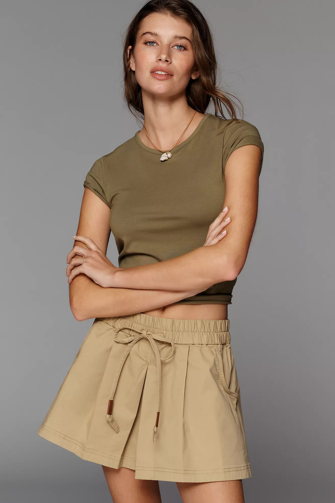 Maeve Skirty Chino Utility Shorts | Anthropologie (US)