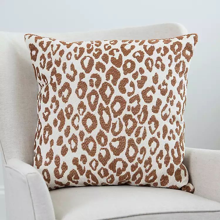 New! Brown Leopard Print Pillow | Kirkland's Home