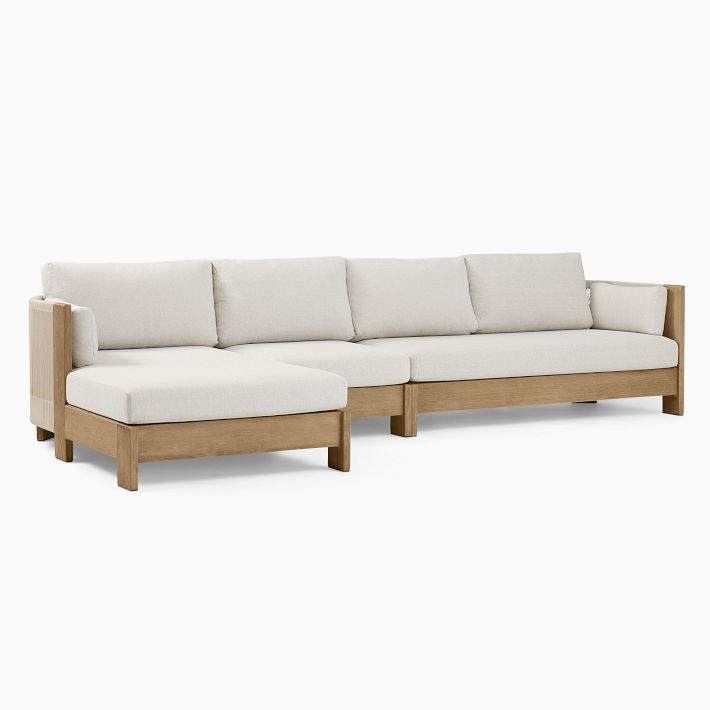 Porto Outdoor 3-Piece Chaise Sectional (134") | West Elm (US)