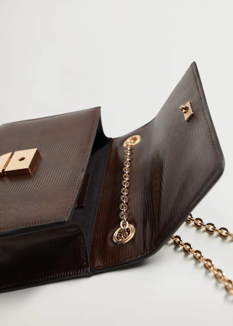 Croc-effect bag -  Women | Mango USA | MANGO (US)