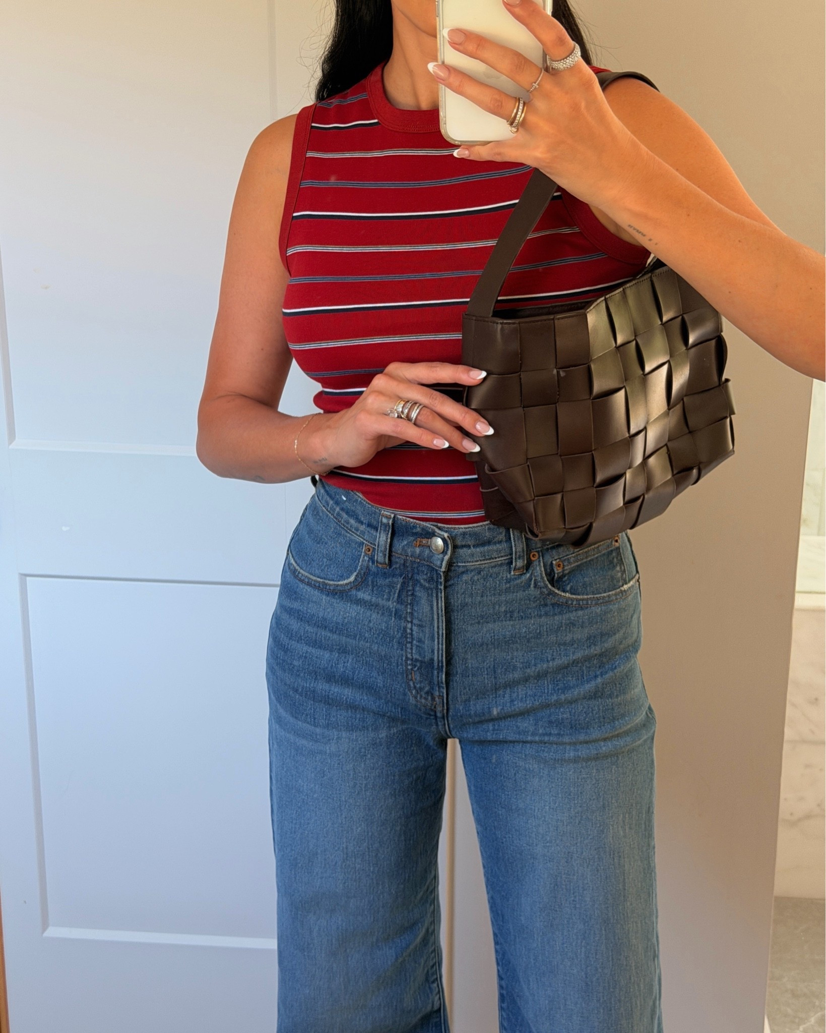 I’ve had this bag for two years and still such a classic! Wearing a size medium in the top, 27 tall in the jeans.

#LTKTall #LTKSaleAlert #LTKootd