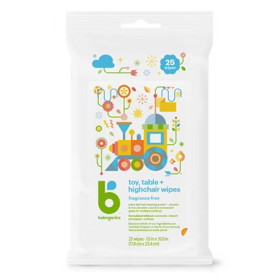 Babyganics Toy And Table Wipes - 25ct | Target