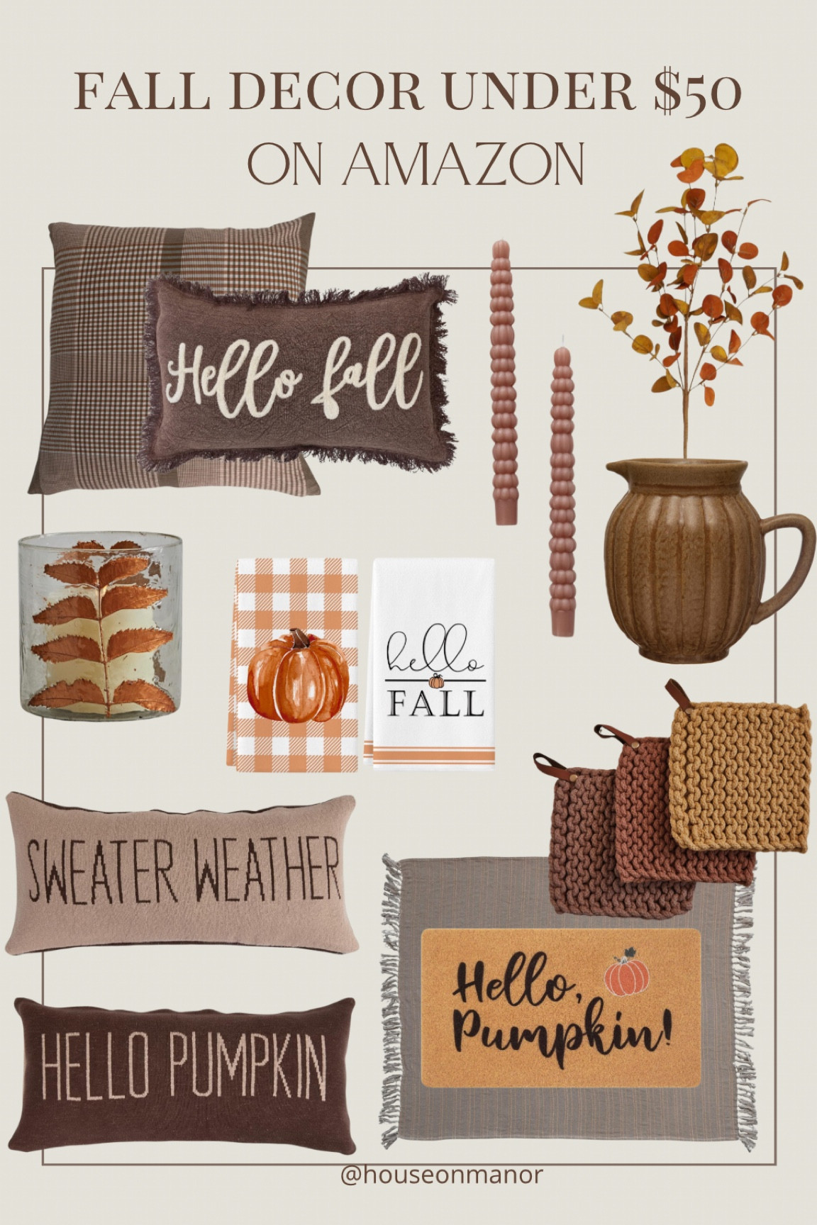 Fall decor roundup on Amazon under $50!! Loving all of these finds!😍🤎🍂


Fall decor, fall finds, fall tea towels, fall doormats, fall pillows, neutral brown pillows, fall taper candles, fall stems, fall florals, ceramic vases

#LTKFindsUnder50 #LTKSeasonal #LTKHome
