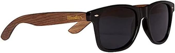 WOODIES Polarized Walnut Wood Sunglasses for Men and Women | Black Polarized Lenses and Real Wood... | Amazon (US)