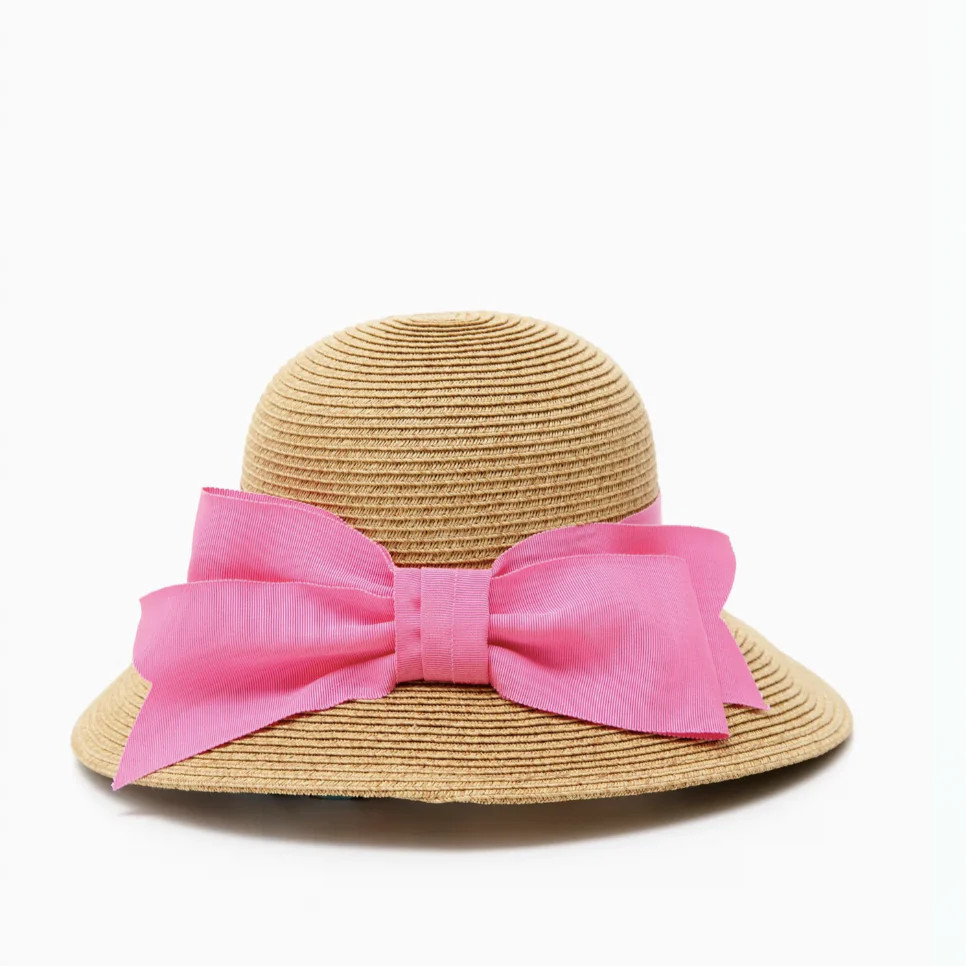 Exclusive Pink Packable Wide Bow Sunhat | Tuckernuck (US)
