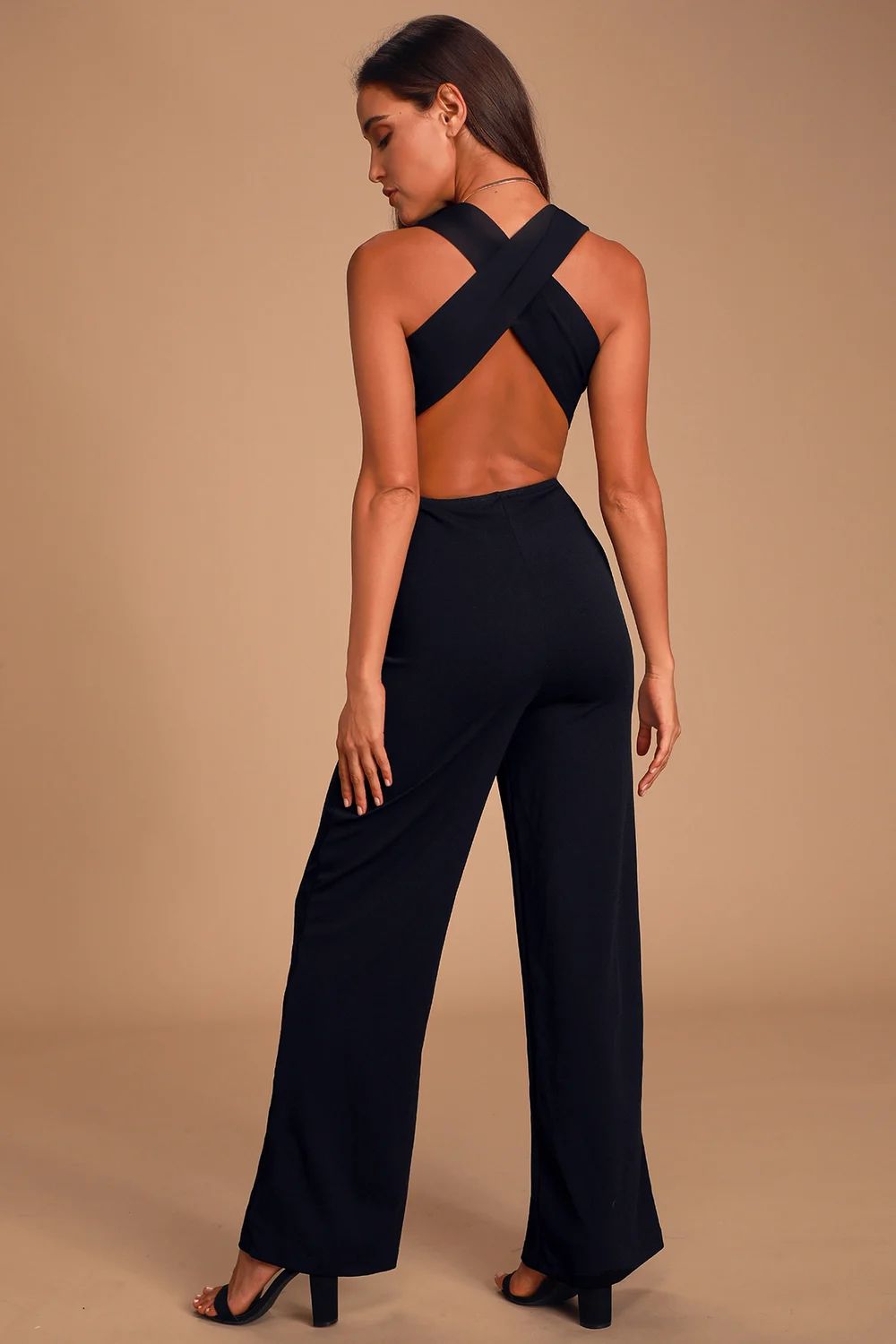 Thinking Out Loud Black Backless Jumpsuit | Lulus (US)