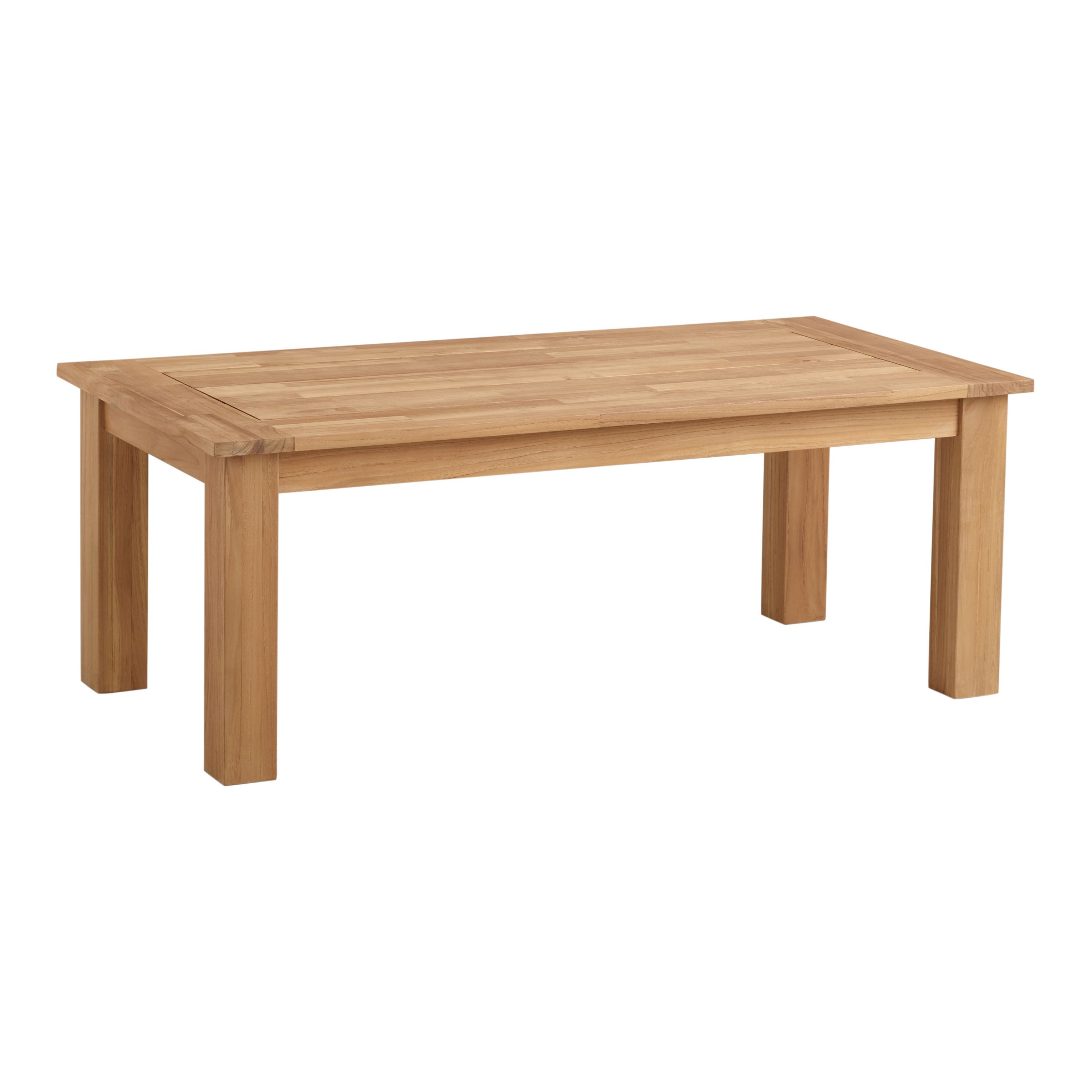 Calero Natural Teak Outdoor Coffee Table | World Market