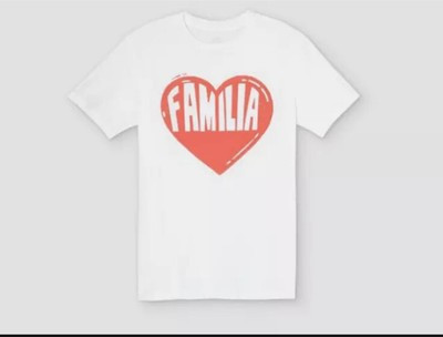 Latino Heritage Month Adult Unisex Familia Short Sleeve T-Shirt- Large-White NWT | eBay US