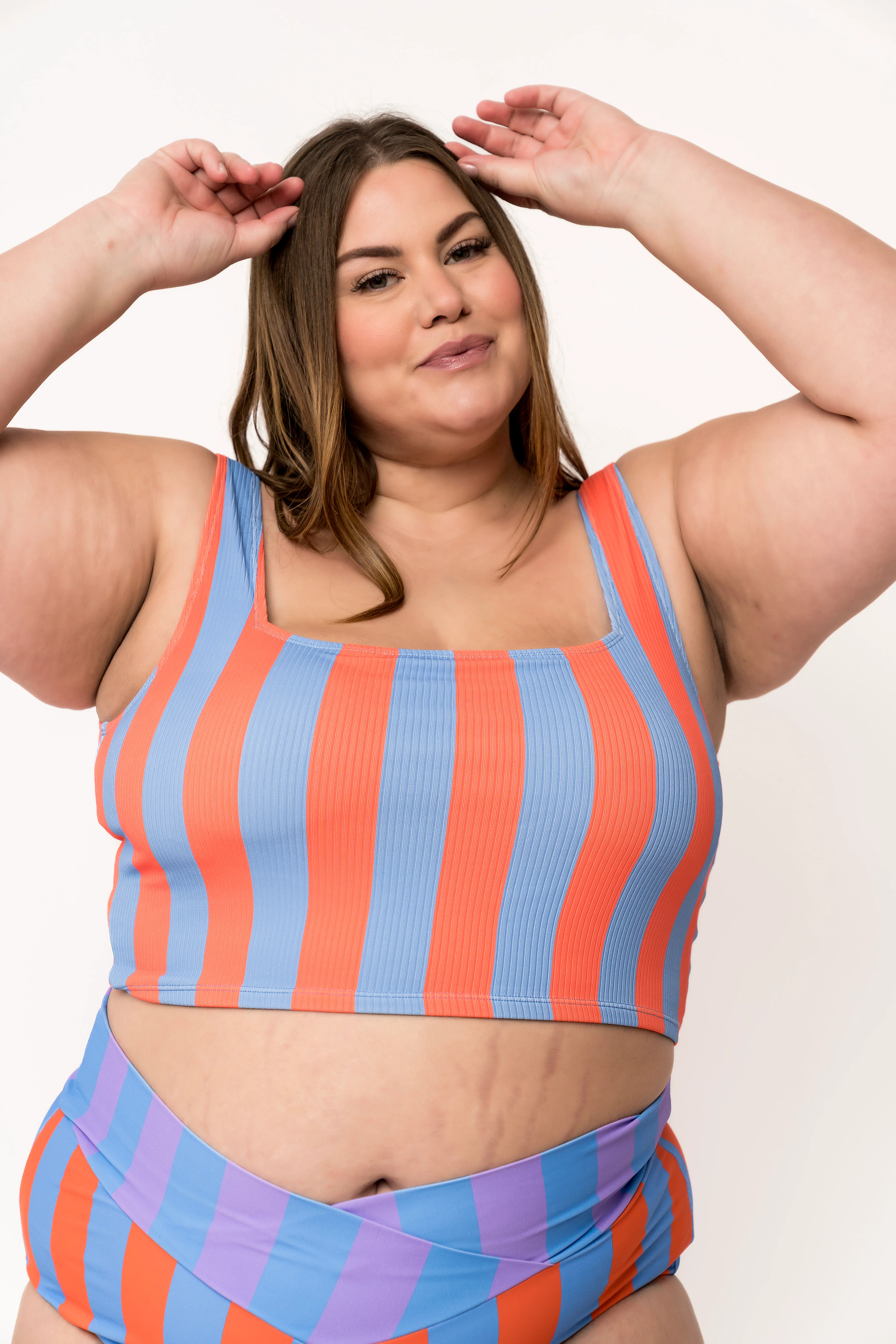 Coast Top | Blue Orange Stripe | Coral Reef Swim US