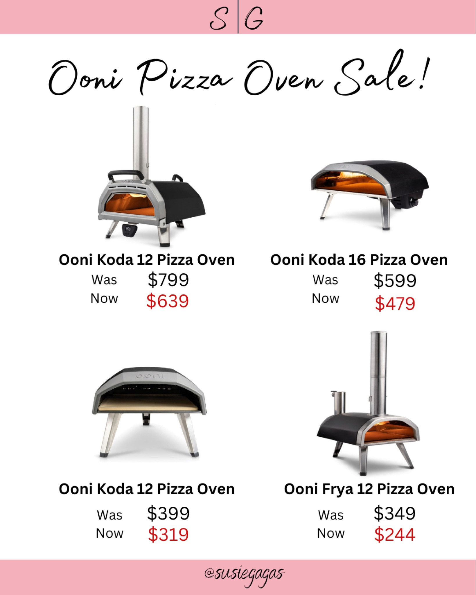 Ooni pizza ovens on sale up to 30% at Williams Sonoma! This is a bigger sale than during cyber week! 

#LTKfamily #LTKsalealert #LTKGiftGuide