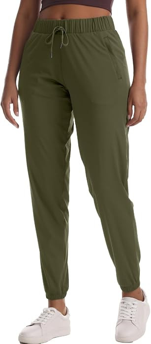 Haowind Women's High-Stretch Workout Joggers with Zipper Pockets | Amazon (US)