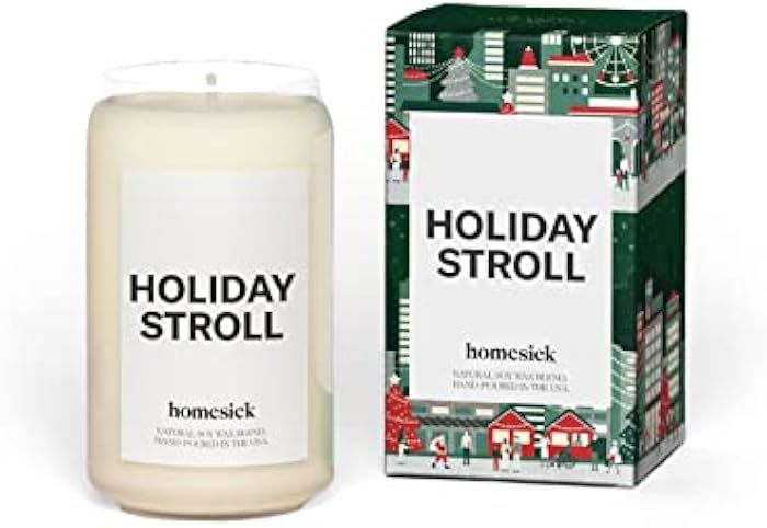 Homesick Premium Scented Candle, Holiday Stroll - Scents of Red Currants, Sugar Plums, 13.75 oz, ... | Amazon (US)