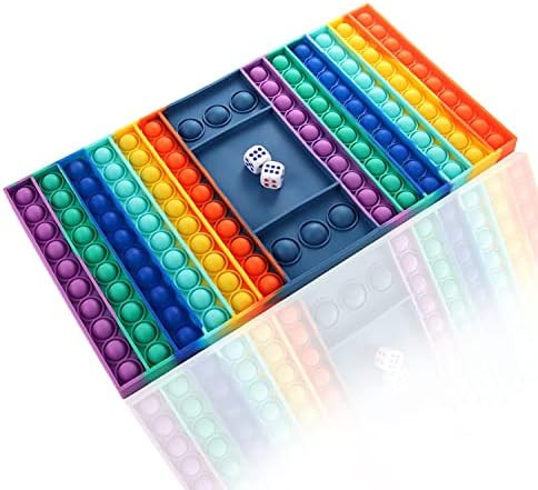TAFULOR Big Size Push Pop Game Fidget Toy,Pop Game Board， Rainbow Fidget Toy, Pop Chess Board G... | Amazon (US)