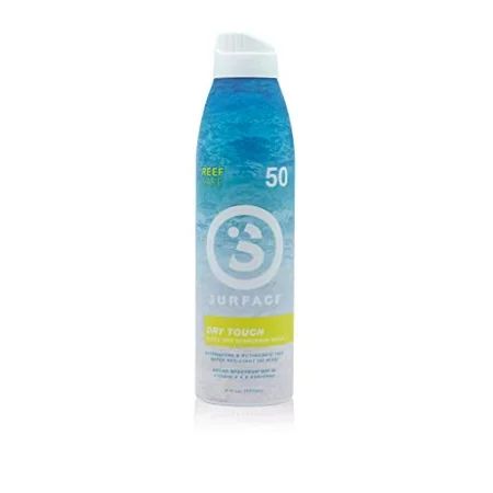 Surface Dry Touch SPF50 Sunscreen Spray - Light Clean Reef Safe (Oxybenzone Octinoxate FREE) SPF50 B | Walmart (US)