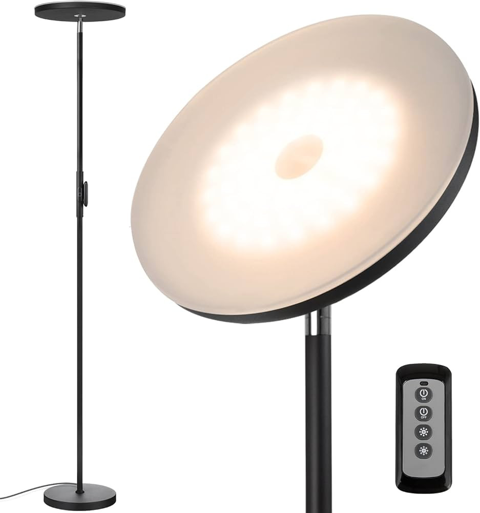 JOOFO Floor Lamp,30W/2400LM Sky LED Modern Torchiere 3 Color Temperatures Super Bright-Tall Stand... | Amazon (US)