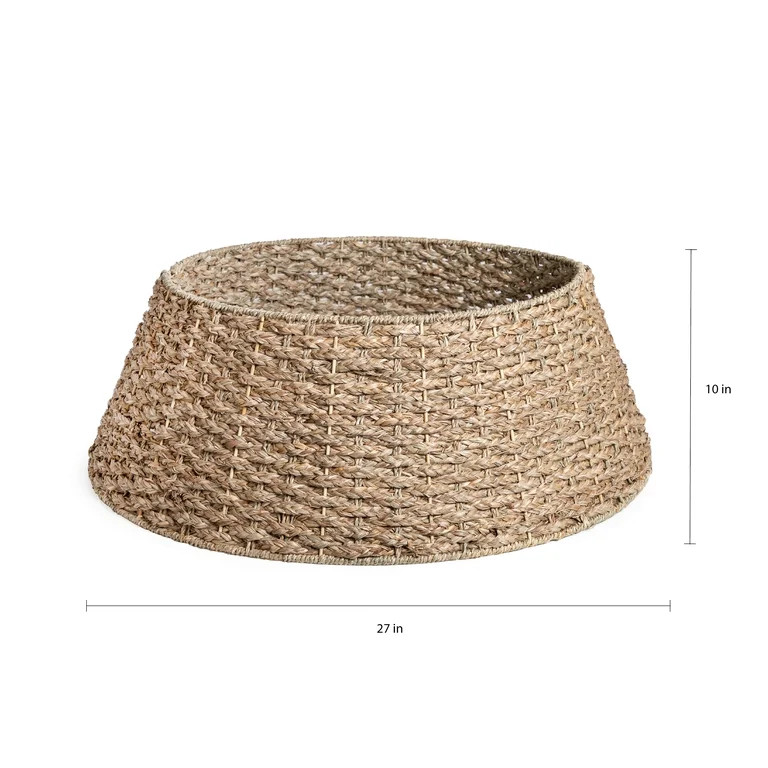 Natural Seagrass Christmas Tree Collar, 27 in x 9.8 in, 1.81 lbs, by Holiday Time | Walmart (US)