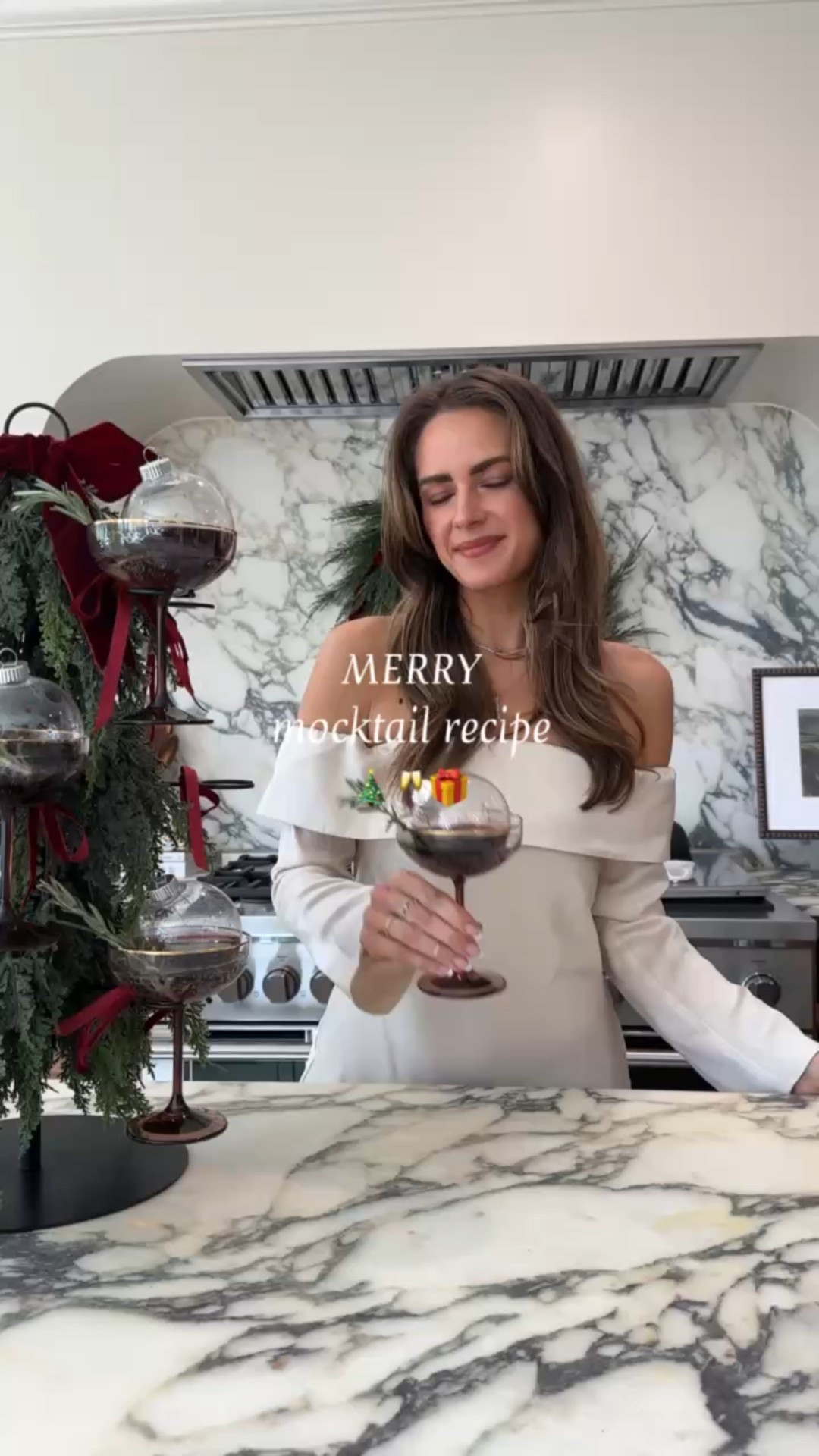 Sharing a merry mocktail recipe that is soo delicious. It’s perfect served in an ornament as an ornamentini this time of year, but truly I love it year round. You can add a shot of your fav liquor to yours if you’re feeling spirited. I’m serving mine up in my festive new @cb2 ombre coupe glasses. I’m obsessed with these! I always find the best glassware there. 


#LTKGiftGuide #LTKSeasonal #LTKHoliday