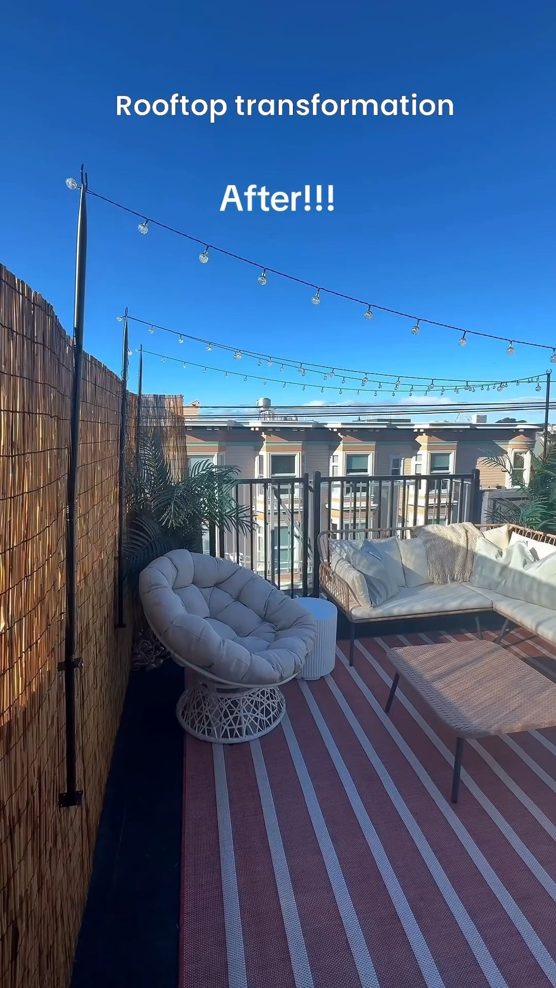 Everything I purchased for my new apartment rooftop space! Perfect for outdoor patios or small rooftops! #outdoorfurniture #outdoormovienight

#LTKHome