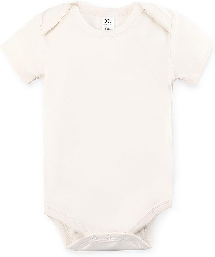 Colored Organics Unisex Baby Organic Cotton Bodysuit - Short Sleeve Infant Onesie | Amazon (US)