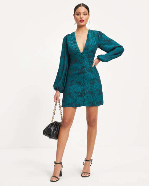 Rare Kind Floral Mini Dress - Teal | VICI