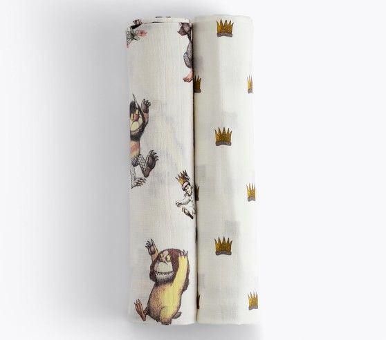 Where The Wild Things Are Organic Muslin Swaddle Set | Pottery Barn Kids