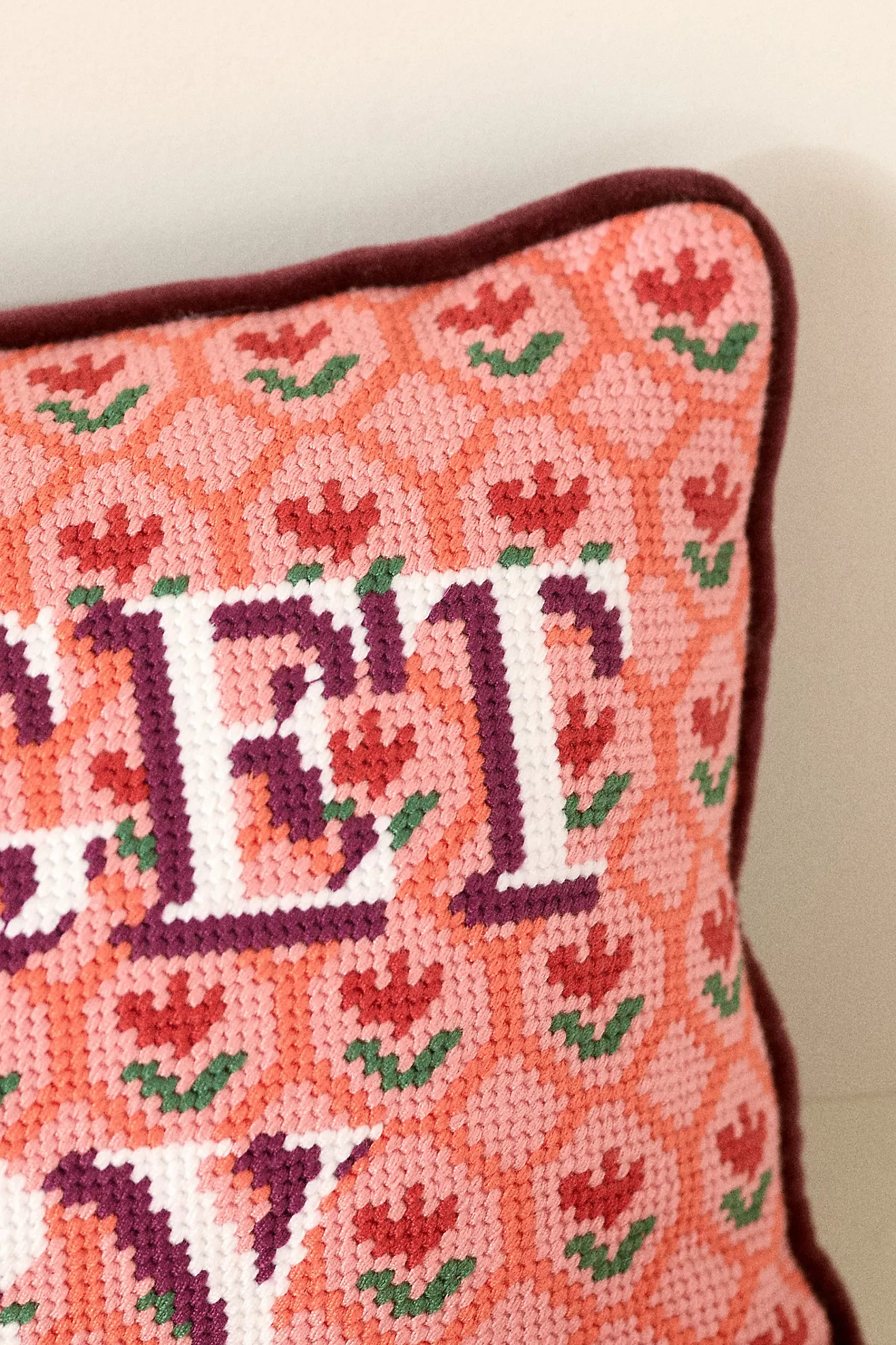 Furbish Studio Holiday Petite Needlepoint Pillow | Anthropologie (US)