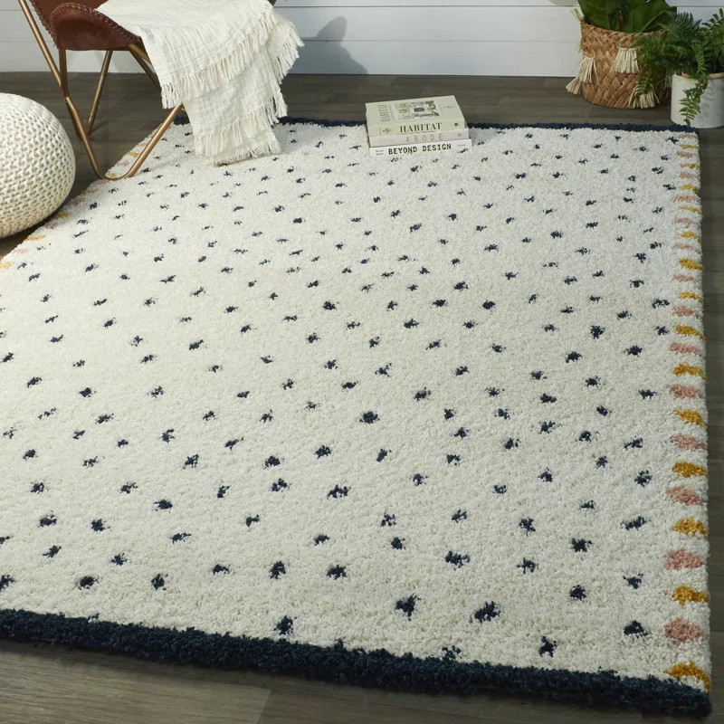 Warmley Polka Dots Shag Area Rug | Wayfair North America