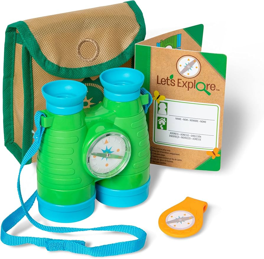 Melissa & Doug Let's Explore Binoculars & Compass Play Set - Outdoor Activity set, Toy Camping Se... | Amazon (US)