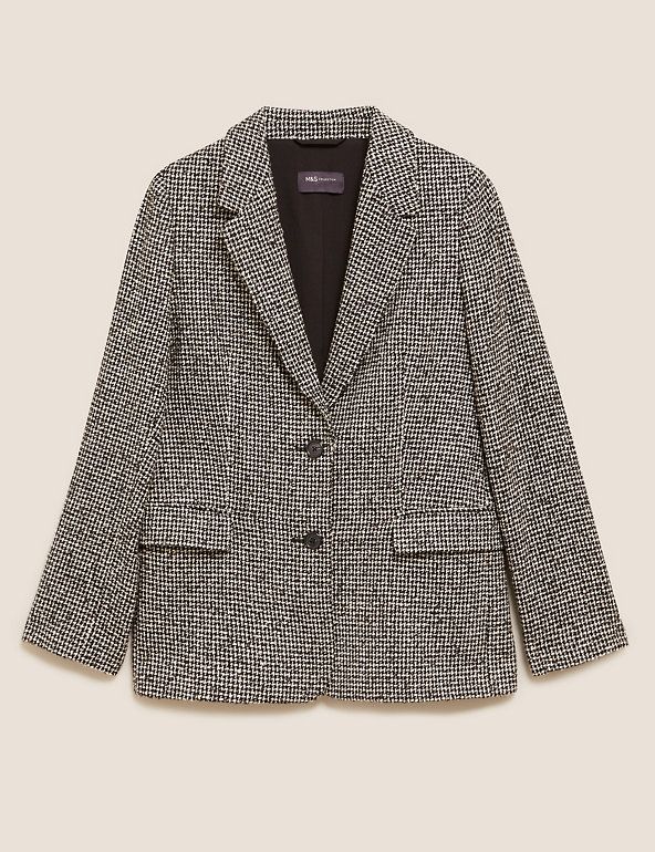 Tweed Relaxed Checked Blazer | Marks & Spencer (UK)