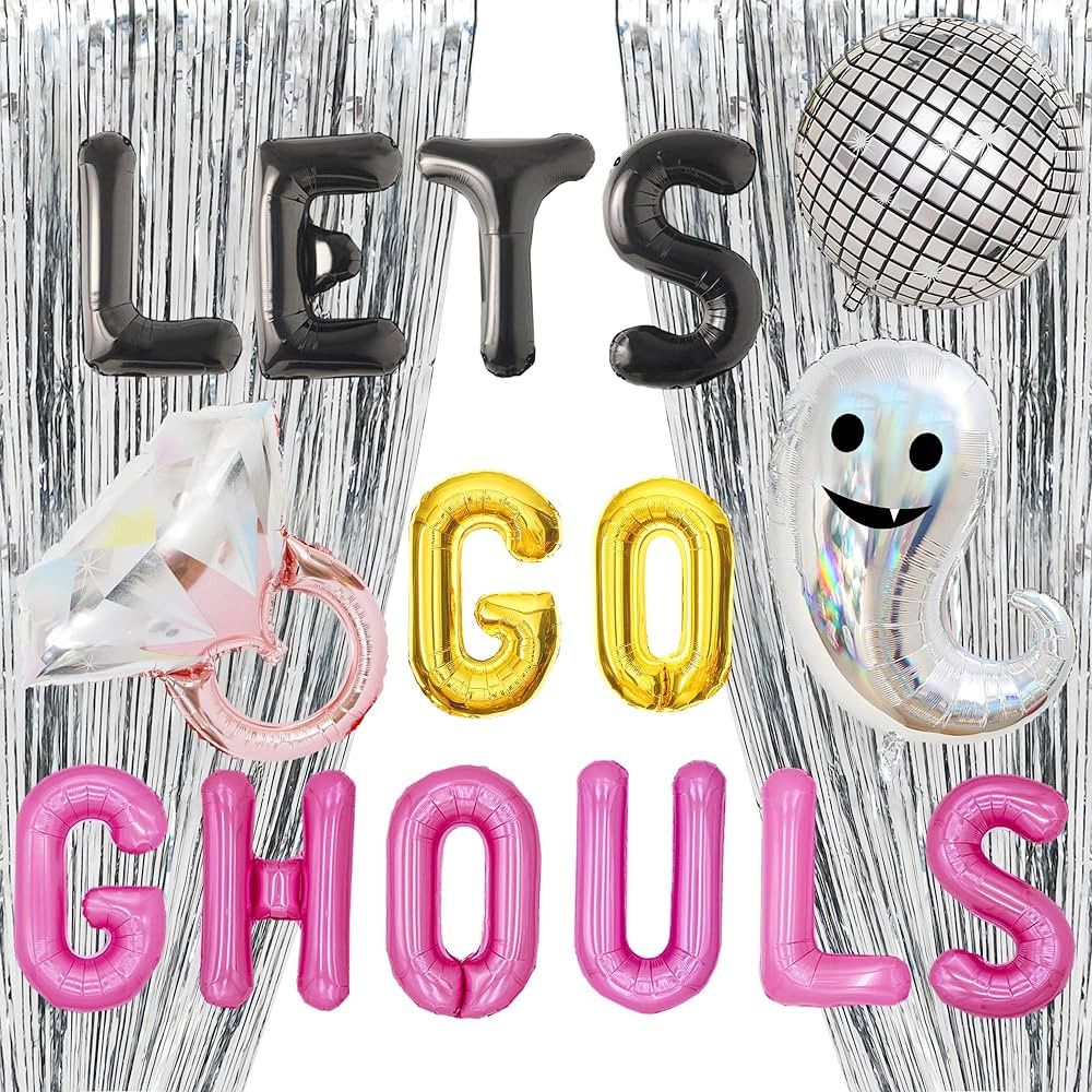 16 PCS Lets Go Ghouls Party Decorations Boos Before I Dos Balloons Halloween Bride Shower Bachelo... | Amazon (US)